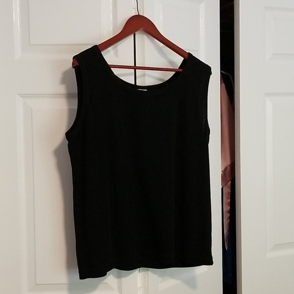 Black knit tank top  1X - Picture 1 of 4